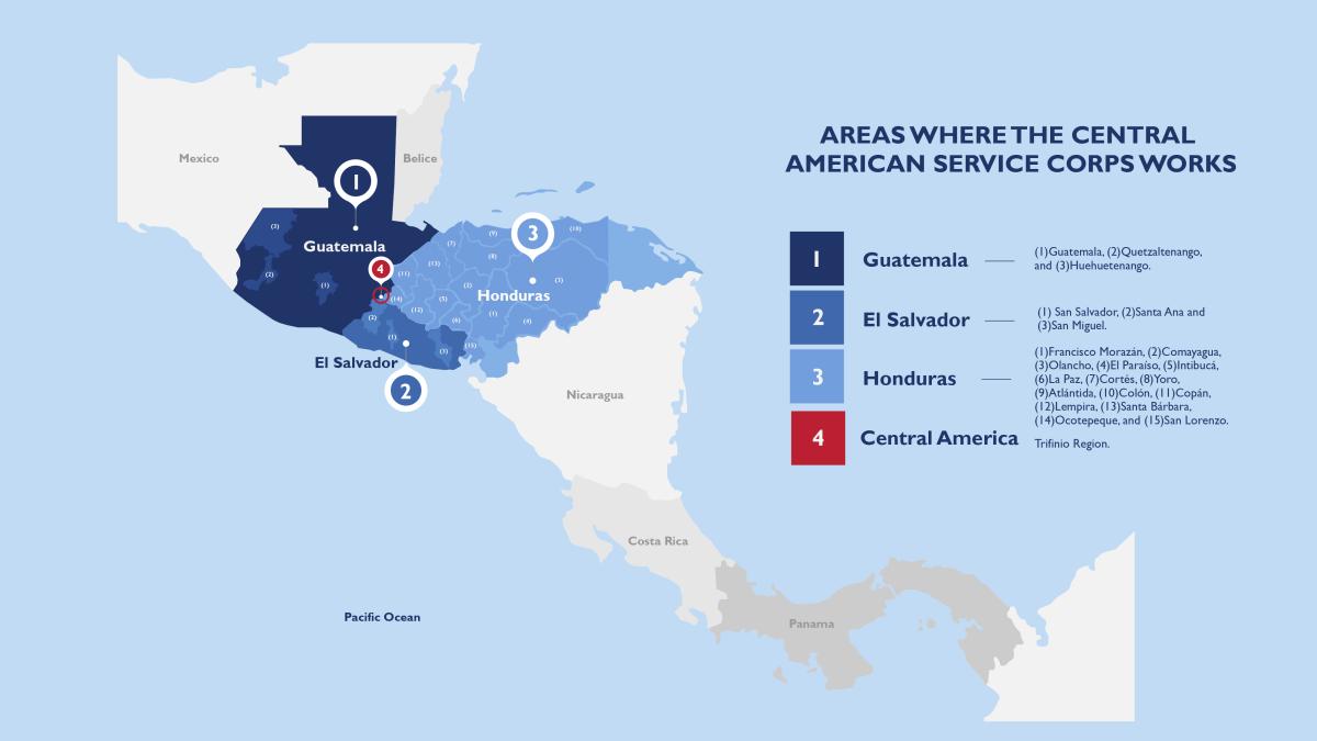 Areas where the CASC works