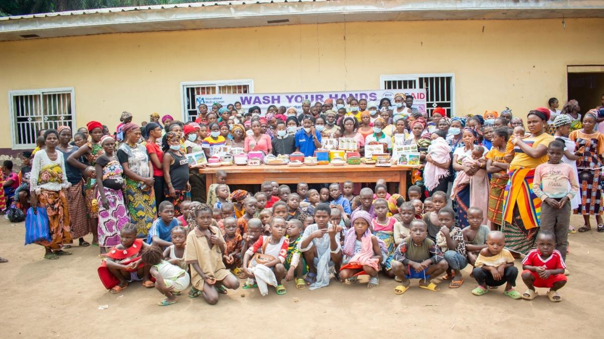 USAID team Wash your hands campaign in AKWAJA North West Region of Cameroon supporting internally