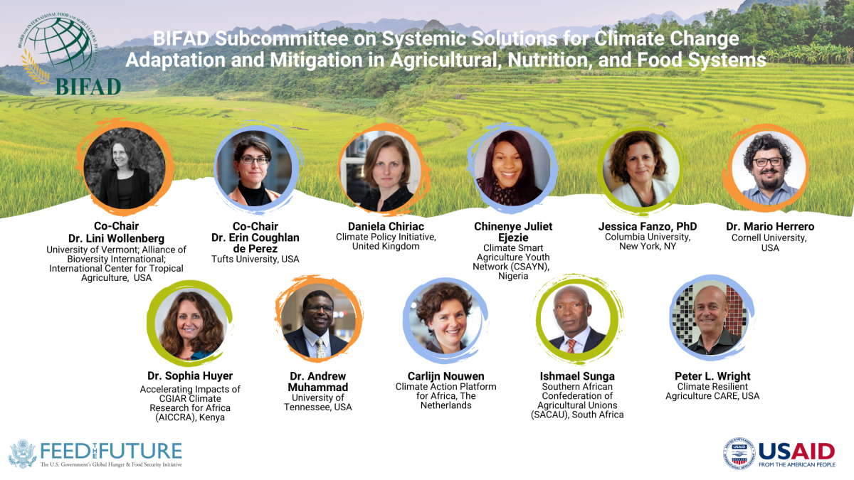 Updated Climate Change Subcommittee Members. See member biographies below