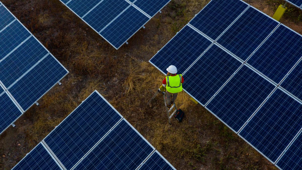 Photo of solar panels in Indonesia 