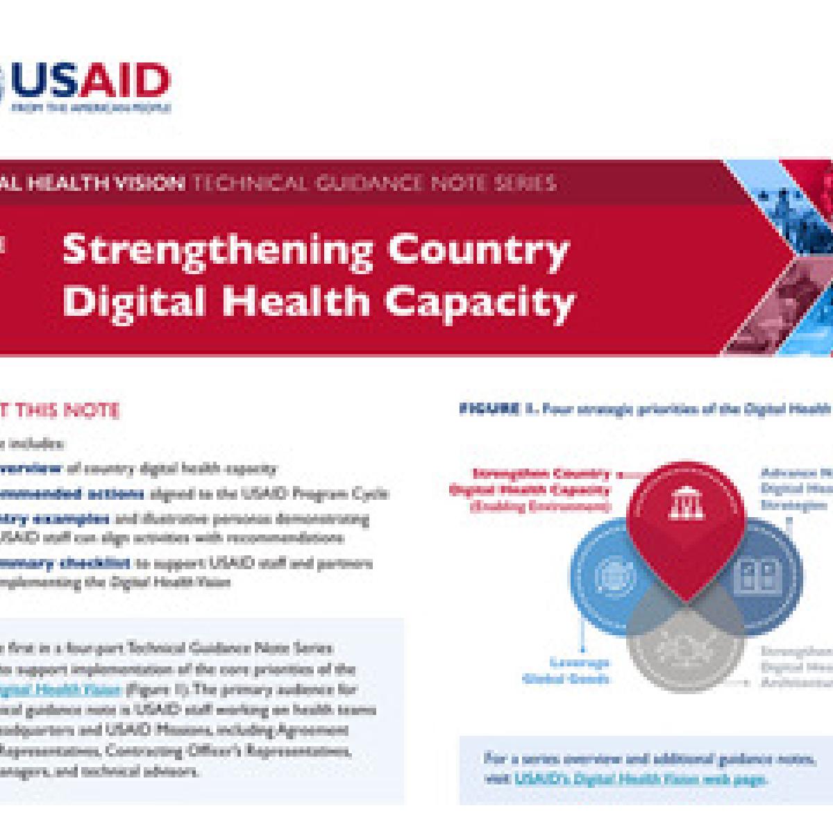 Technical Guidance Note 1 Strengthening Country Digital Health Capacity