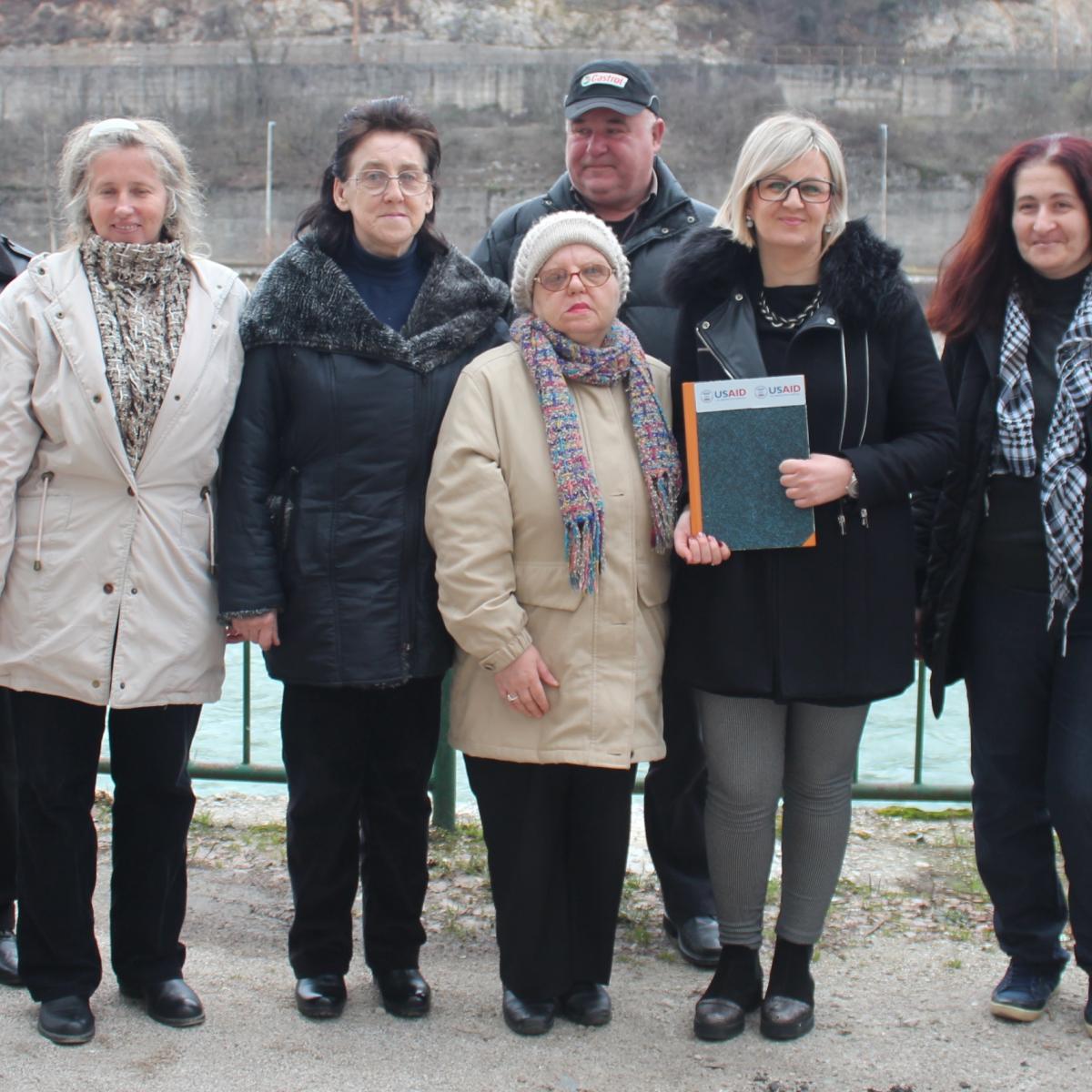 Sanja Idrizovic (third from right) with participants of her psychological counseling workshop in Konjic, Bosnia and Herzegovina. 