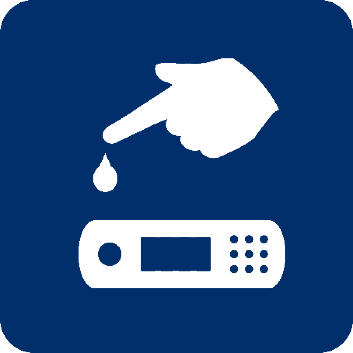 An illustration of a rapid diagnostic test for malaria.