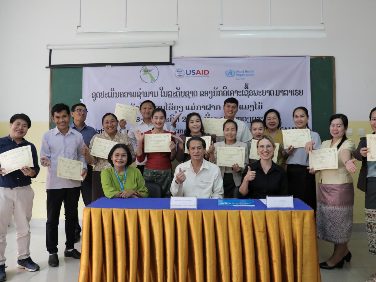 multiple teams of microscopists across 12 provinces and the Center of Malariology, Parasitology, and Entomology (CMPE) underwent rigorous national and external competency assessments 