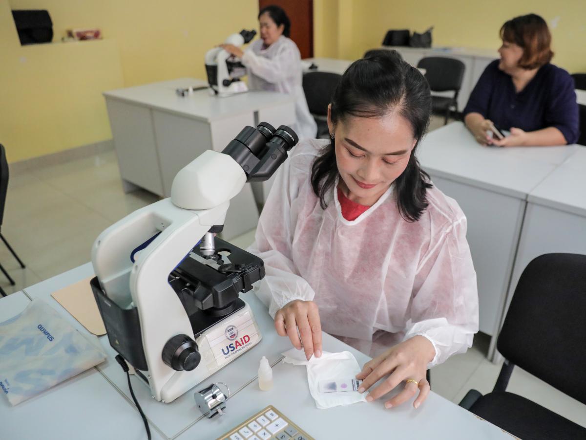 Soumon Vikhaelou, a 44-year-old mother of three and a laboratory technician at the Provincial Health Office of Luang Namtha