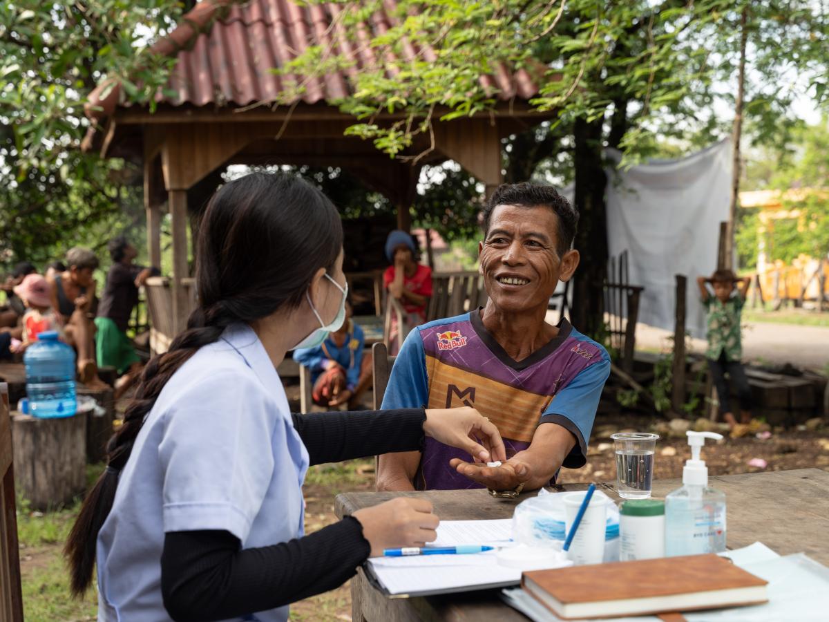 Doctor and nurses explain the importance of taking preventive medication.