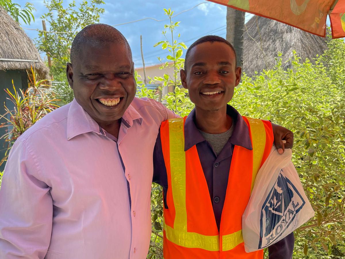 Photo of Felisberto Armando with his uncle who raised him as his own child. 