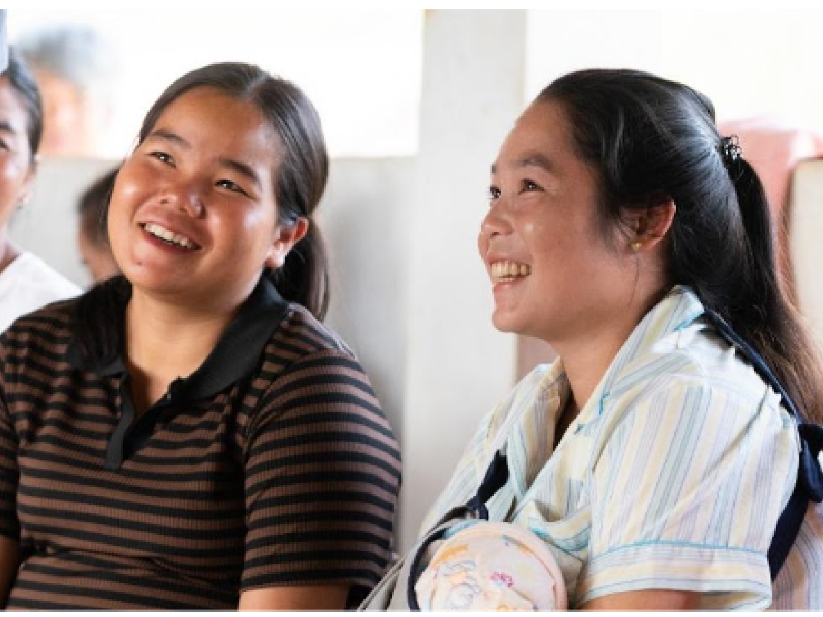 Healthcare workers conduct maternal and child health, and nutrition outreach, in a community in Lao PDR