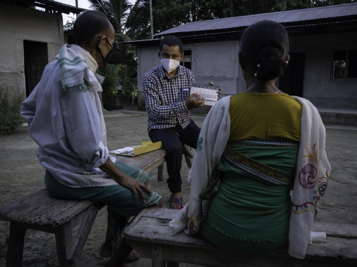 A TB community health worker in India. Credit: Urmila Jagganathan for USAID