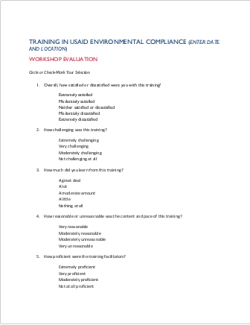 2-Day EC-ESDM Workshop - Session 14: Workshop Evaluation