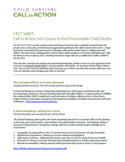 2012 Call to Action factsheet cover