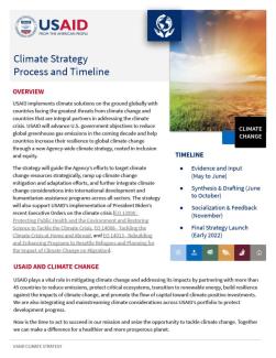 Climate Strategy Process and Timeline Factsheet