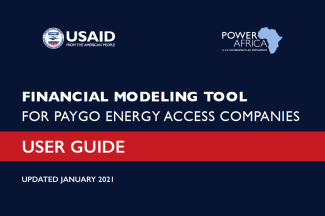 Power Africa PAYGO Financial Modeling Tool - User Guide Cover