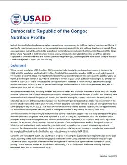 Democratic Republic of the Congo: Nutrition Profile