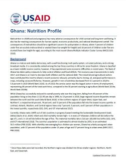 Ghana: Nutrition Profile