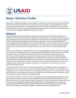 Nepal: Nutrition Profile