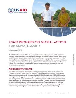 USAID Progress on Global Action for Climate Equity