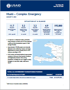 2023-08-09 USAID-BHA Haiti Complex Emergency Fact Sheet #6