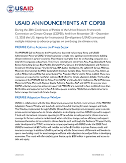 USAID Announcements at COP28