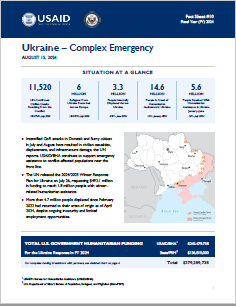 2024-08-15 USG Ukraine Complex Emergency Fact Sheet #10