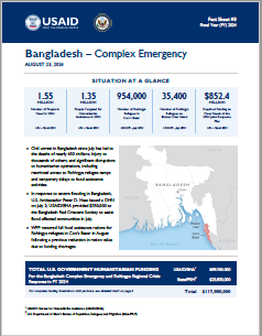 2024-08-23 USG Bangladesh Complex Emergency Fact Sheet #3