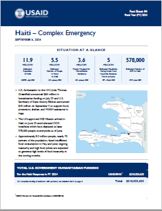 2024-09-06 USAID-BHA Haiti Complex Emergency Fact Sheet #4