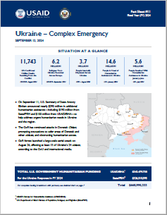 2024-09-12 USG Ukraine Complex Emergency Fact Sheet #11