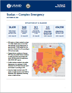 2024-10-30 USG Sudan Complex Emergency Fact Sheet #1