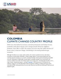 first page of colombia climate change country profile