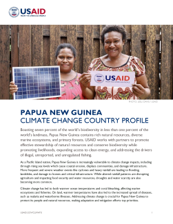 first page of Papua New Guinea Climate Change Profile