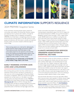 Climate Information Supports Resilience