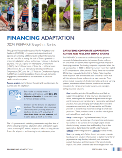 Financing Climate Adaptation under PREPARE