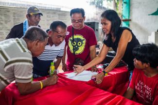 Meeting at the United Tribes of Palawan offices