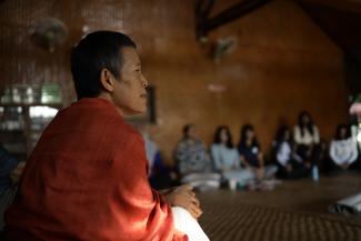 Ouyporn Khuankaew, co-founder of the International Women’s Partnership for Peace and Justice, during a female peacebuilder gathering in Chiang Mai, Thailand, in December 2022.