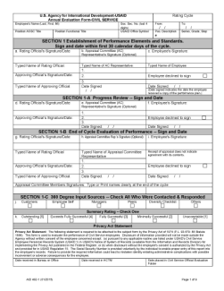 Annual Evaluation Form - Civil Service