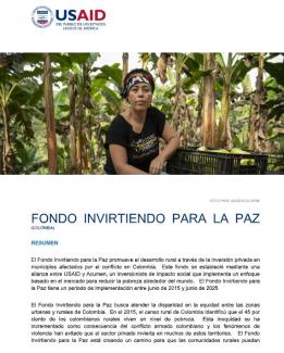 Fondo Invirtiendo para la Paz Fact Sheet