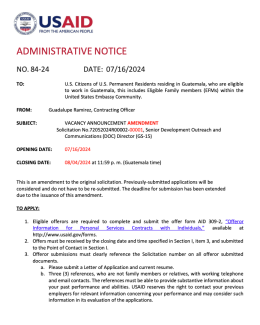 Administrative Notice cover Page