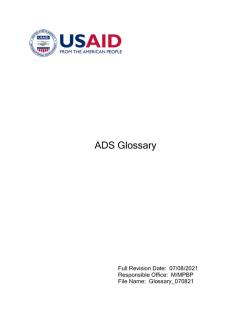 Cover image of ADS Glossary