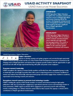 USAID AGRICULTURE HIGHER EDUCATION