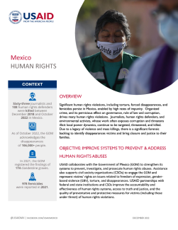 USAIDMX Human Rights Fact Sheets