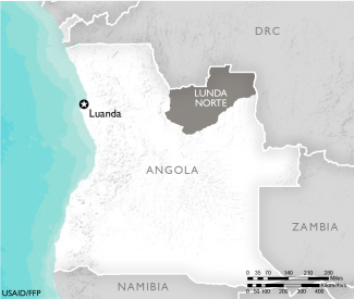 Map of Angola