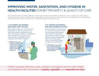 Improving Water, Sanitation, and Hygiene in Health Facilities for Better Safety and Quality of Care