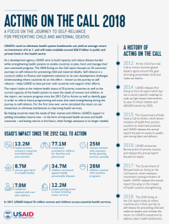 Acting on the Call Factsheet Cover 2018