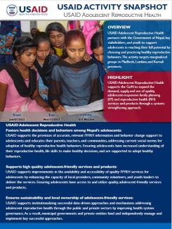 USAID Adolescent Reproductive Health