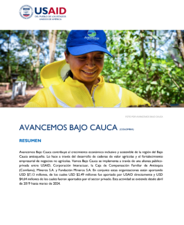 Avancemos Bajo Cauca Fact Sheet