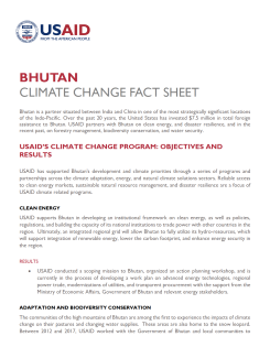 Bhutan Climate Change Country Profile