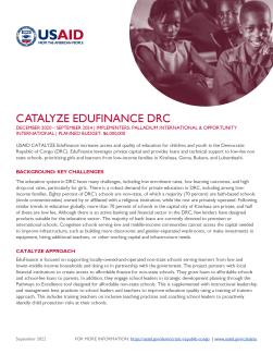 CATALYZE EDUFINANCE DRC