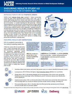 ERS 4.0 Thematic Briefer - Agility