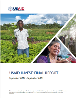 Cover for INVEST Final Report