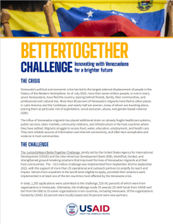 Cover for BetterTogether Challenge: Innovating With Venezuelans for a Brighter Future